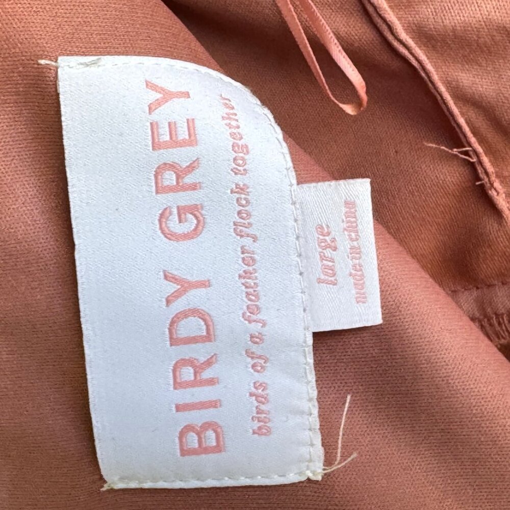 Birdy Grey Pink Bridesmaid Dress Matching Bow Tie Set Large Elegant Formal Wear - Picture 4 of 16